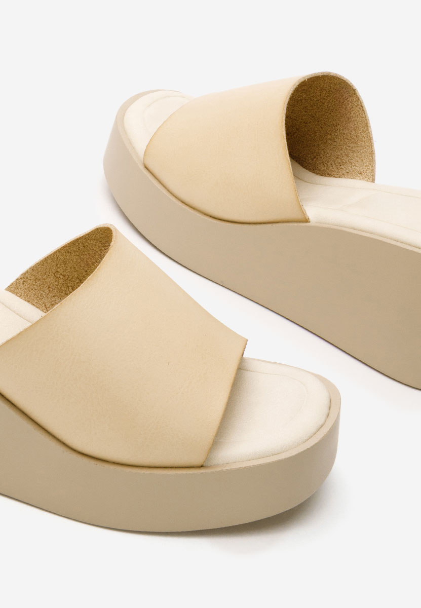 Ciabatte platform Kamilya beige