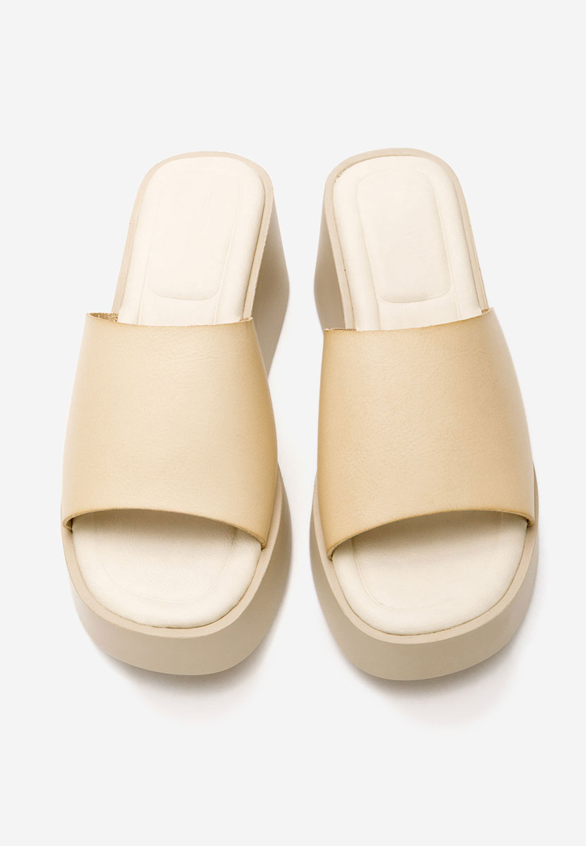 Ciabatte platform Kamilya beige