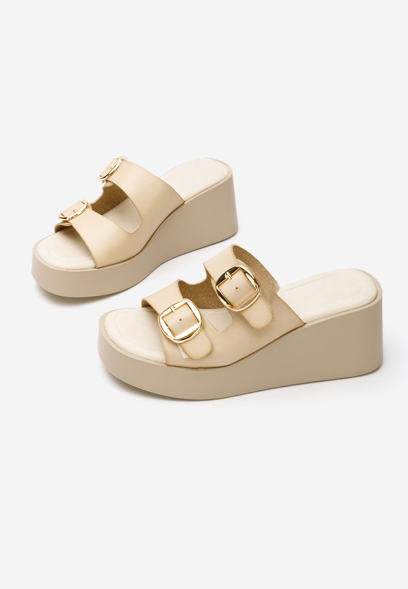 Ciabatte platform Petricia beige