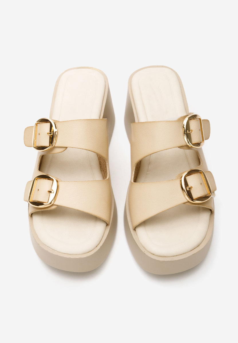 Ciabatte platform Petricia beige