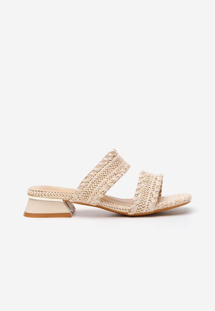 Ciabatte con tacco Cindi V2 beige