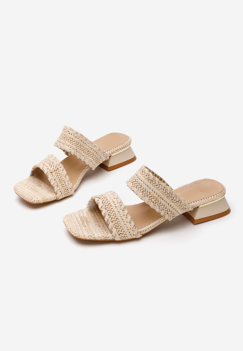 Ciabatte con tacco Cindi V2 beige
