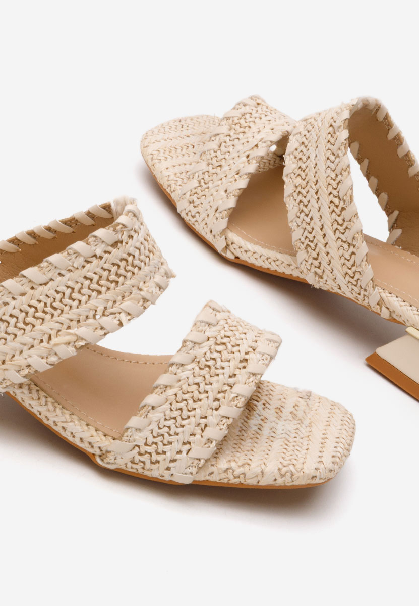 Ciabatte con tacco Cindi V2 beige