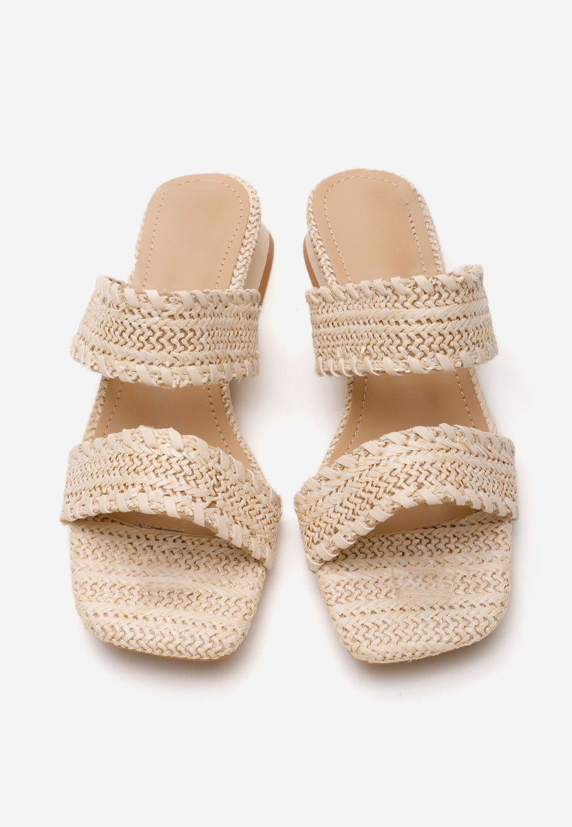 Ciabatte con tacco Cindi V2 beige