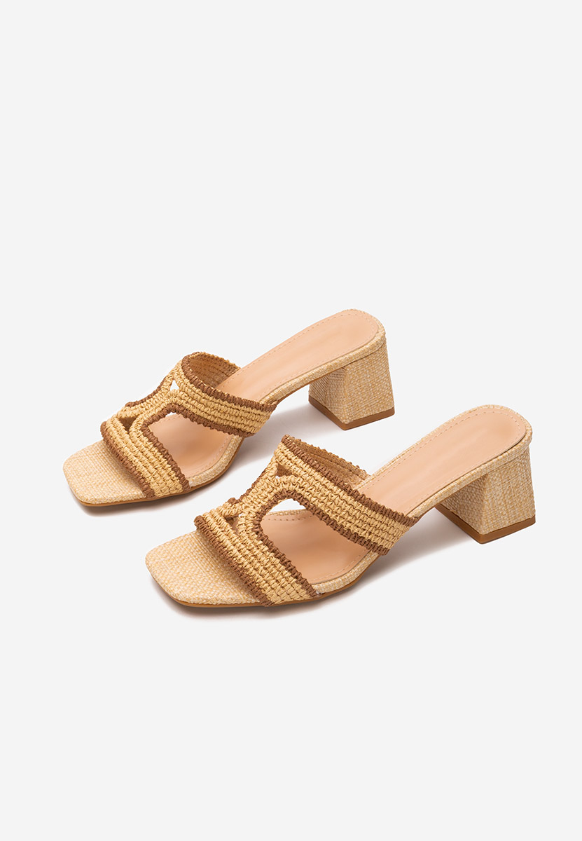 Ciabatte con tacco Zonata beige