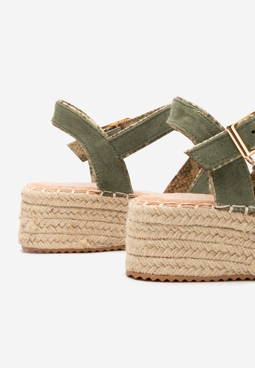 Sandali platform Arleta verdi