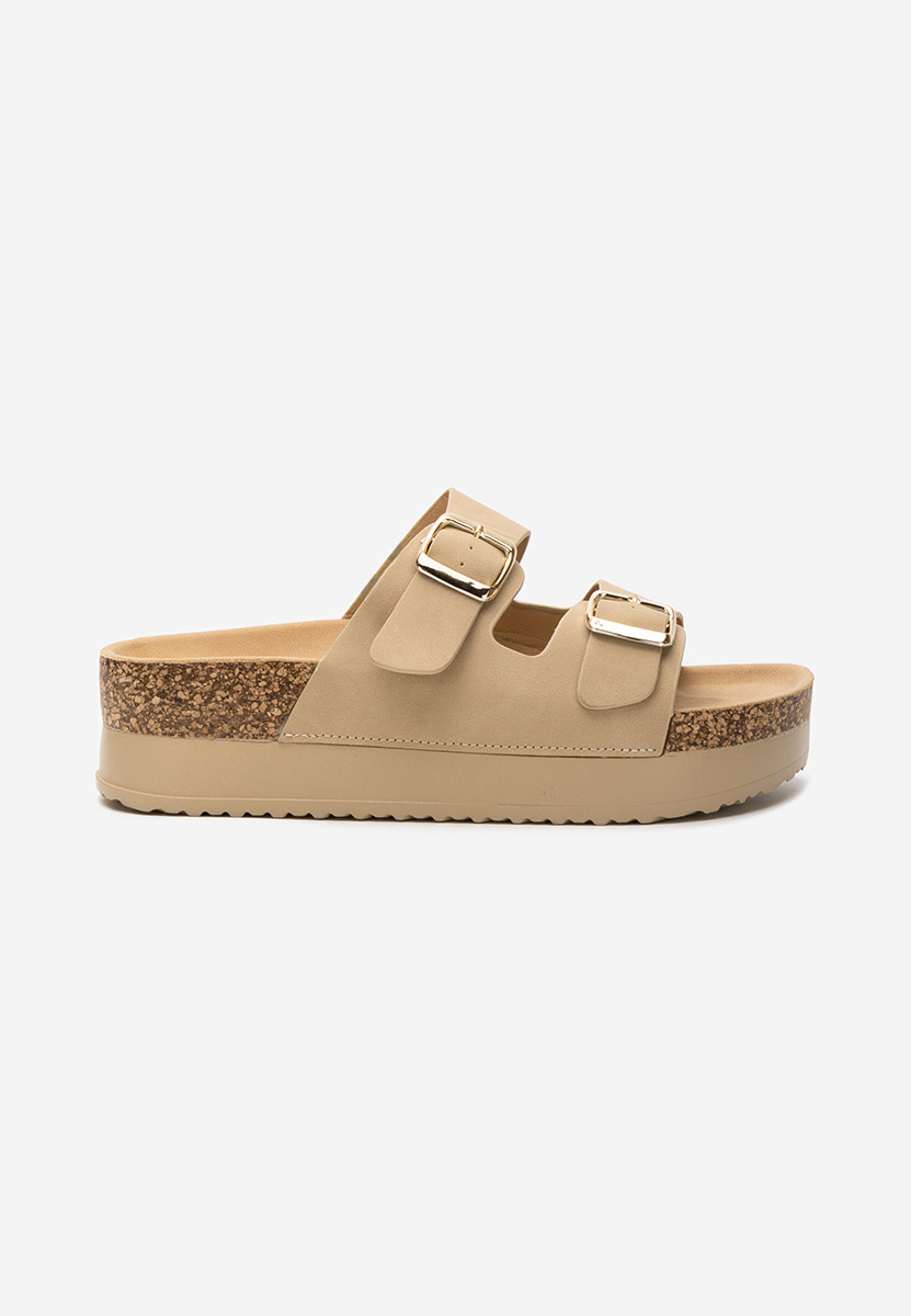Ciabatte platform Erinai beige