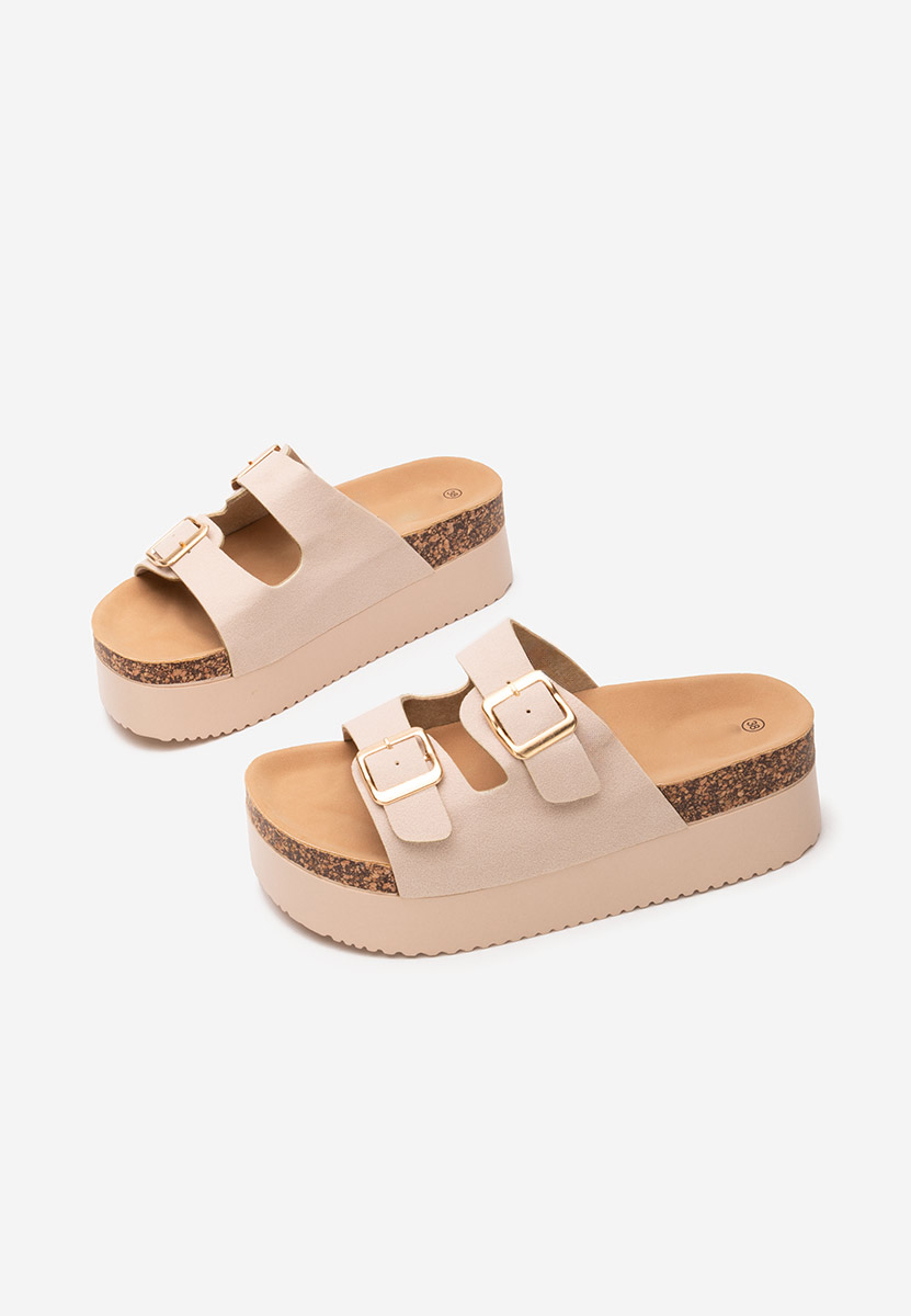 Ciabatte platform Edenia beige