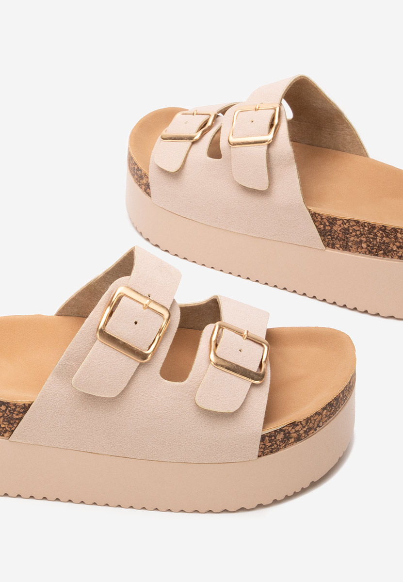 Ciabatte platform Edenia beige