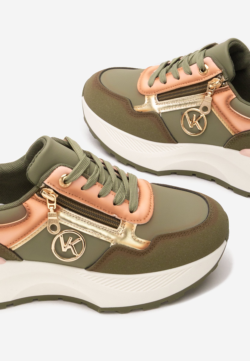 Sneakers con plateau Viktoria verdi