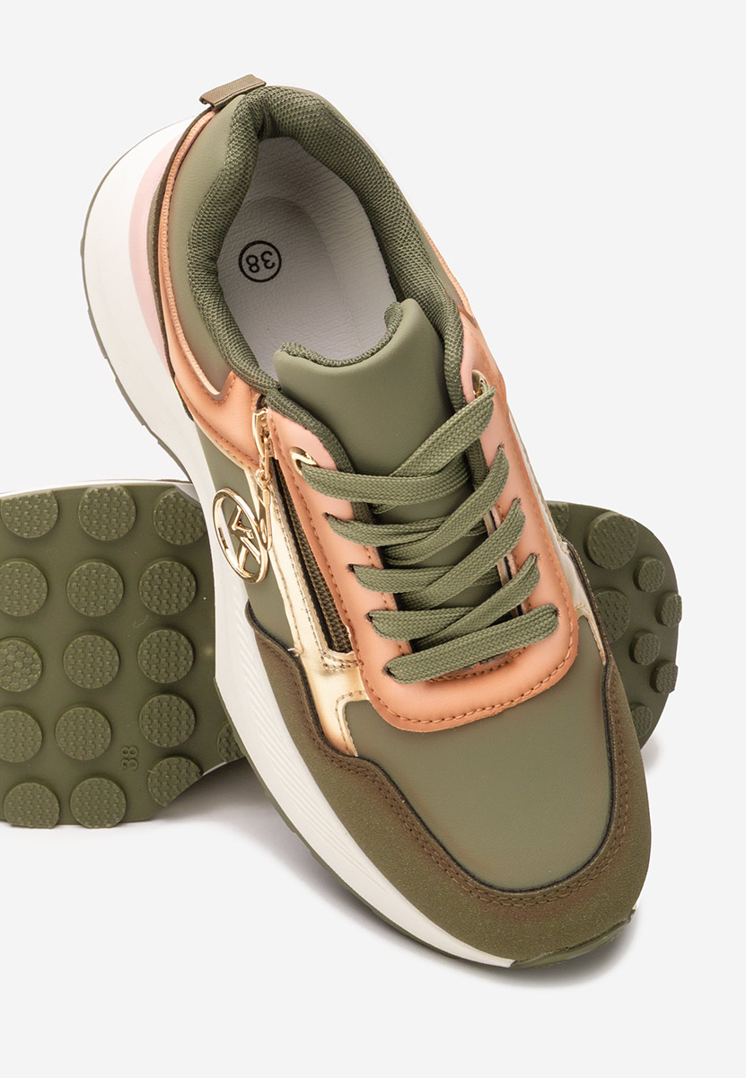 Sneakers con plateau Viktoria verdi