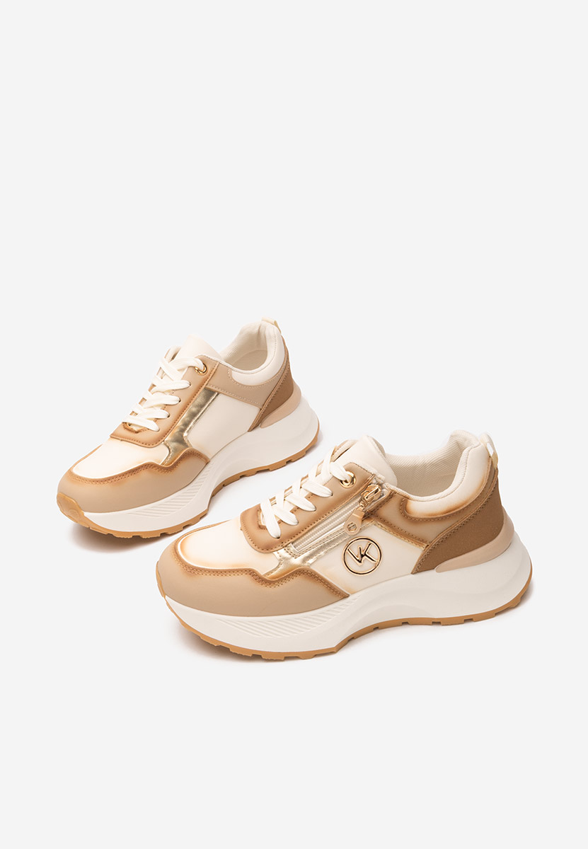 Sneakers con plateau Viktoria beige