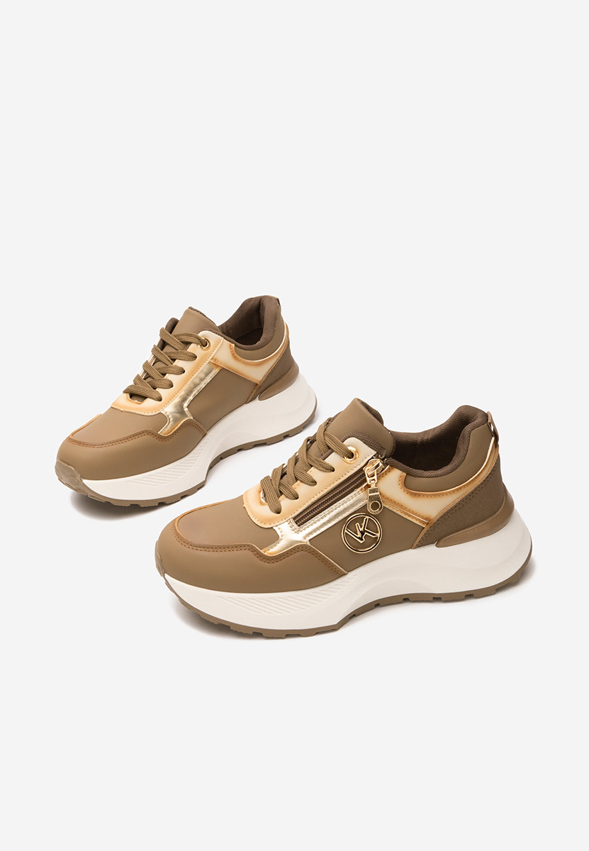 Sneakers con plateau Viktoria cachi