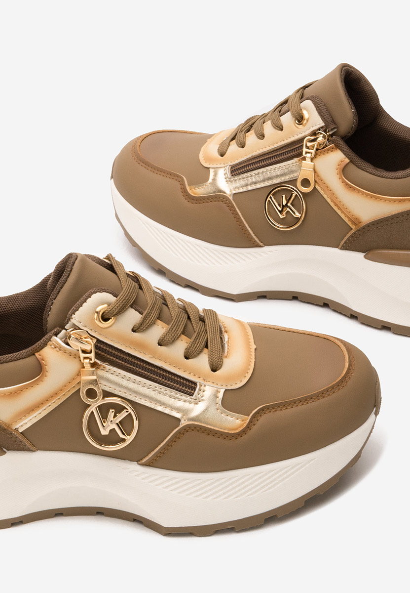 Sneakers con plateau Viktoria cachi