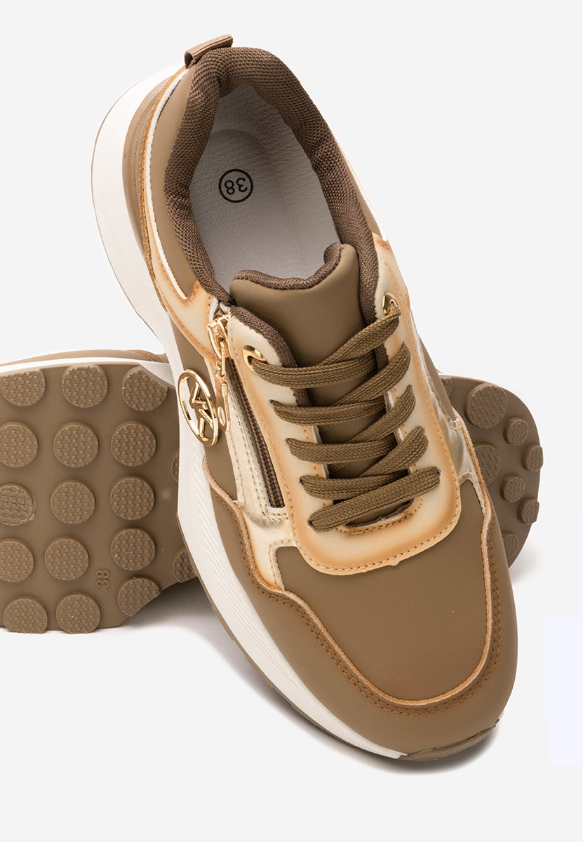 Sneakers con plateau Viktoria cachi