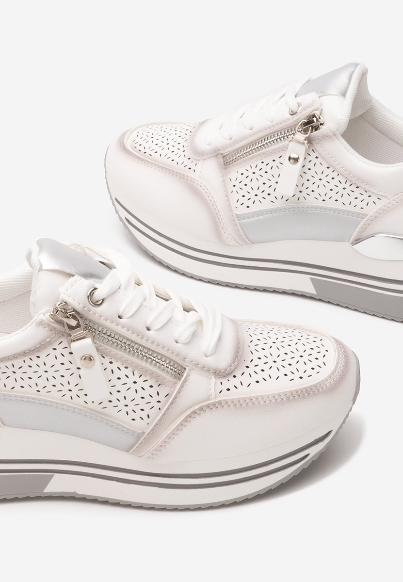 Sneakers con plateau Reita bianchi
