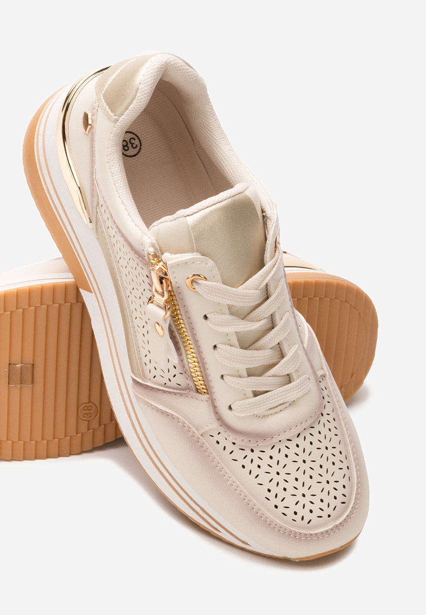 Sneakers con plateau Reita beige