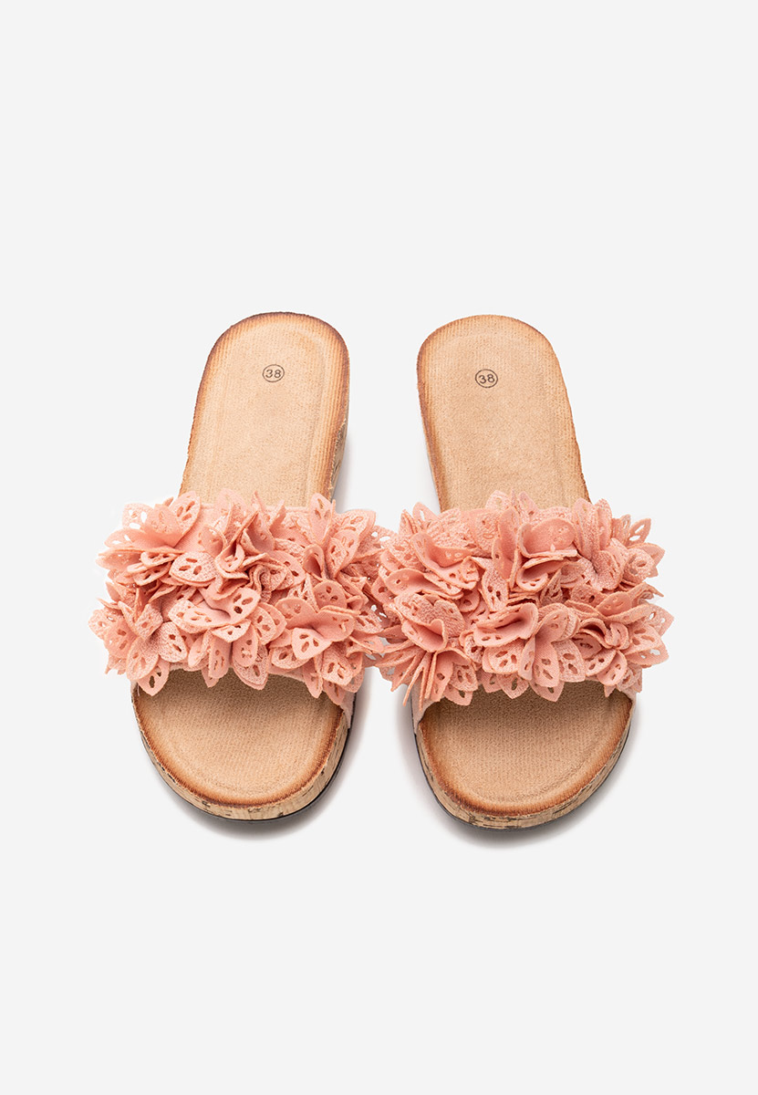 Ciabatte platform Floralia rosa