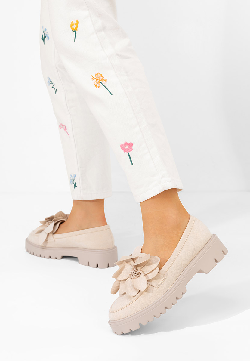 Mocassini con plateau Camelea V2 beige