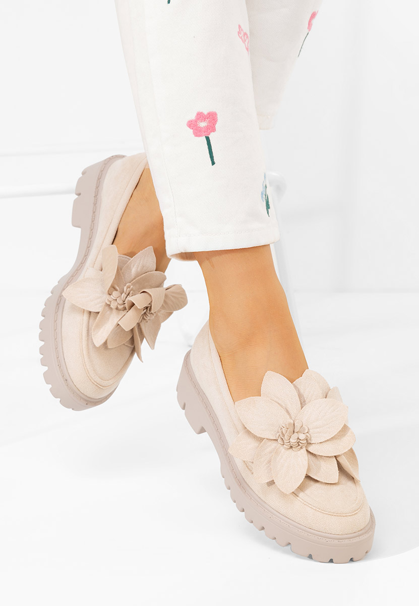 Mocassini con plateau Camelea V2 beige