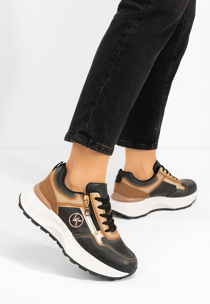 Sneakers con plateau Viktoria nero