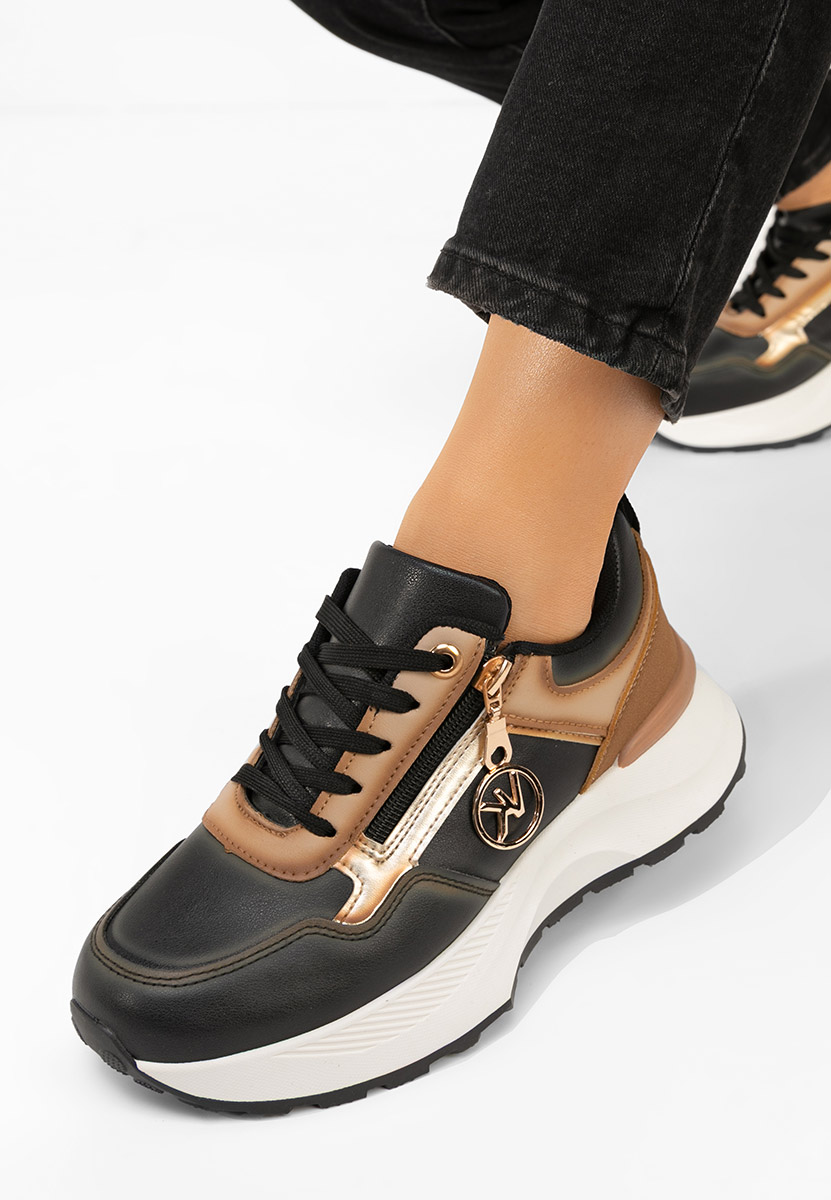 Sneakers con plateau Viktoria nero