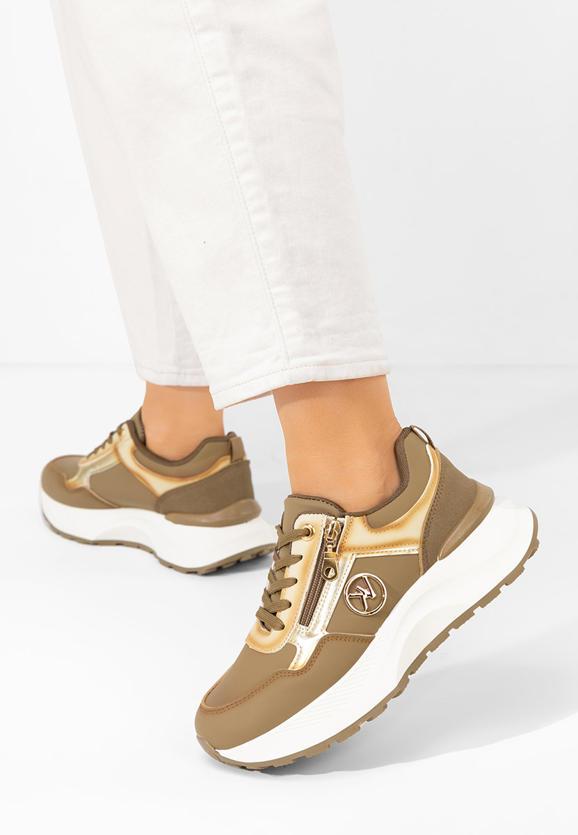 Sneakers con plateau Viktoria cachi