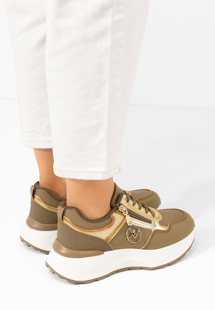 Sneakers con plateau Viktoria cachi