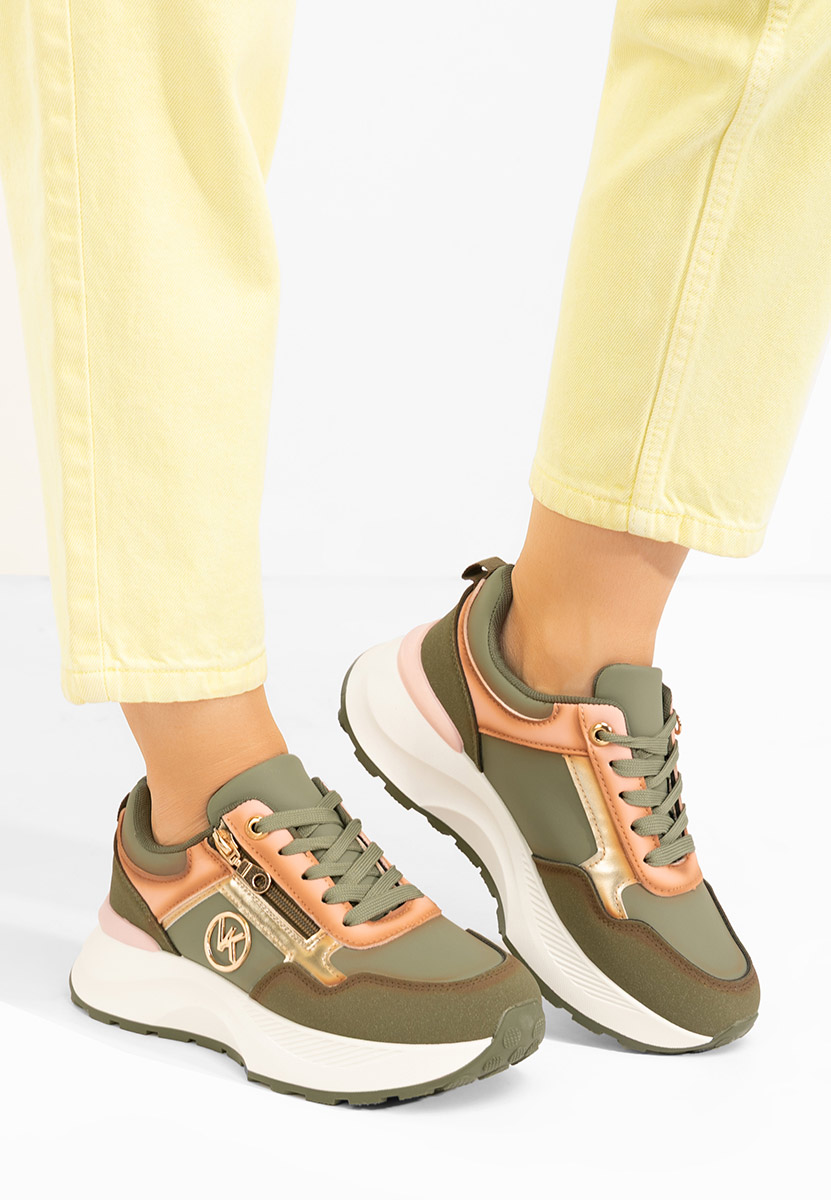 Sneakers con plateau Viktoria verdi