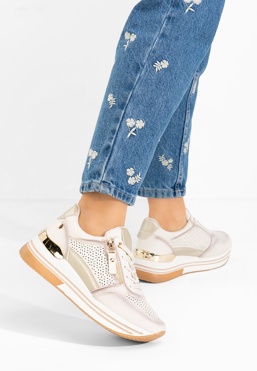 Sneakers con plateau Reita beige