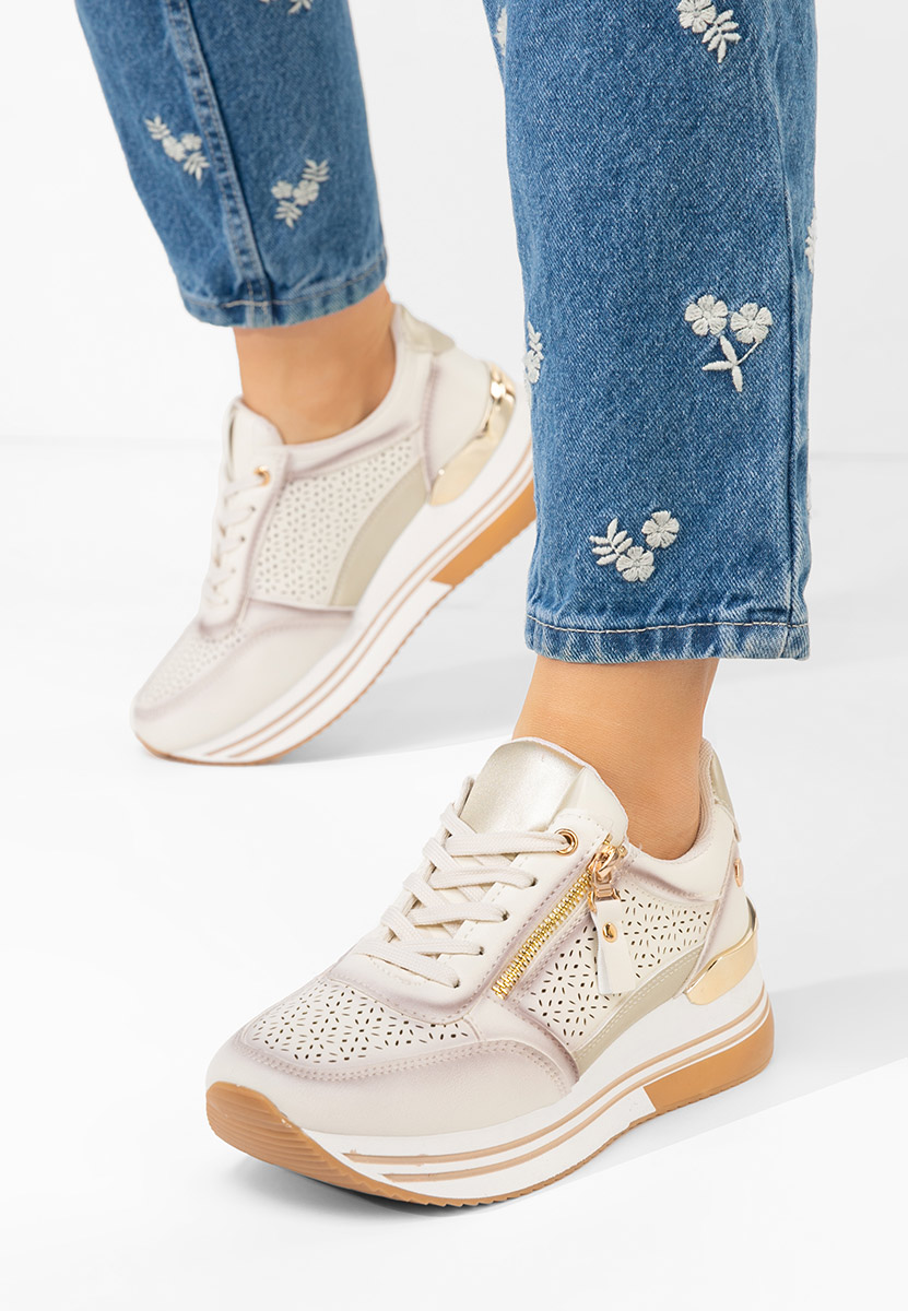 Sneakers con plateau Reita beige