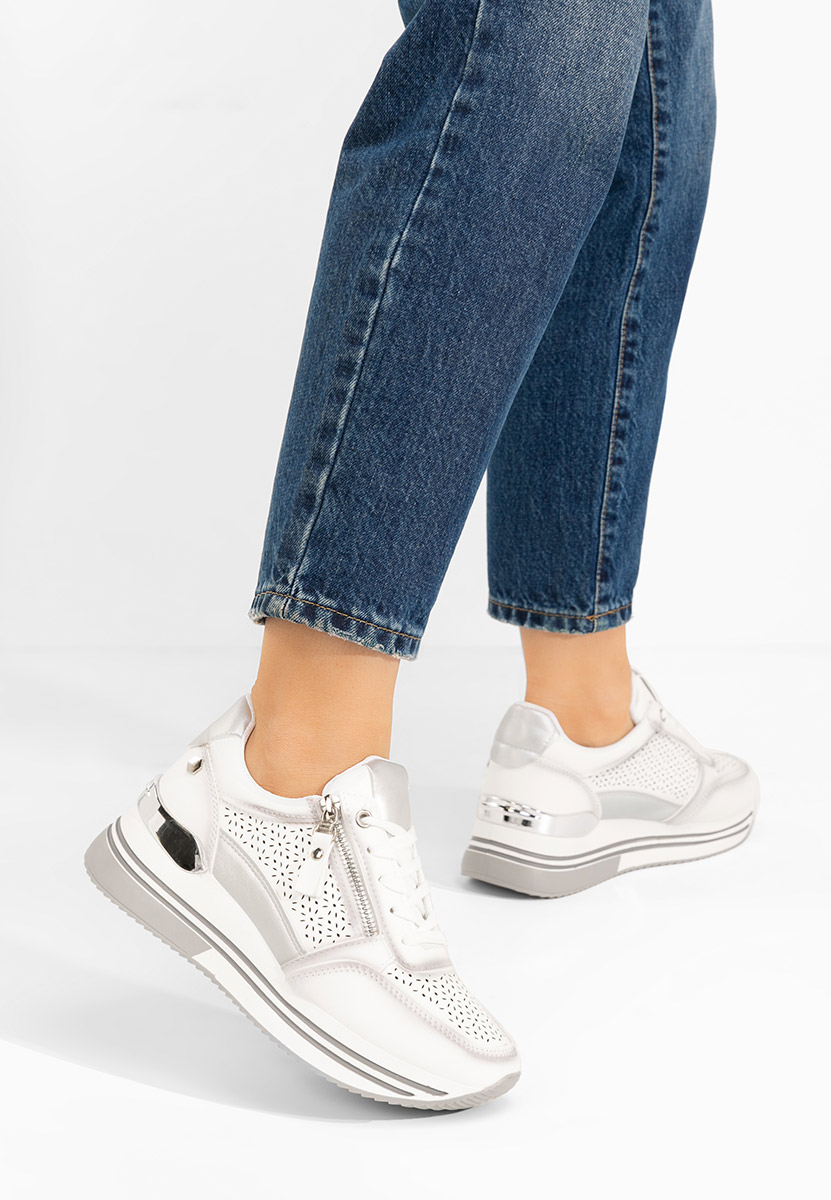 Sneakers con plateau Reita bianchi