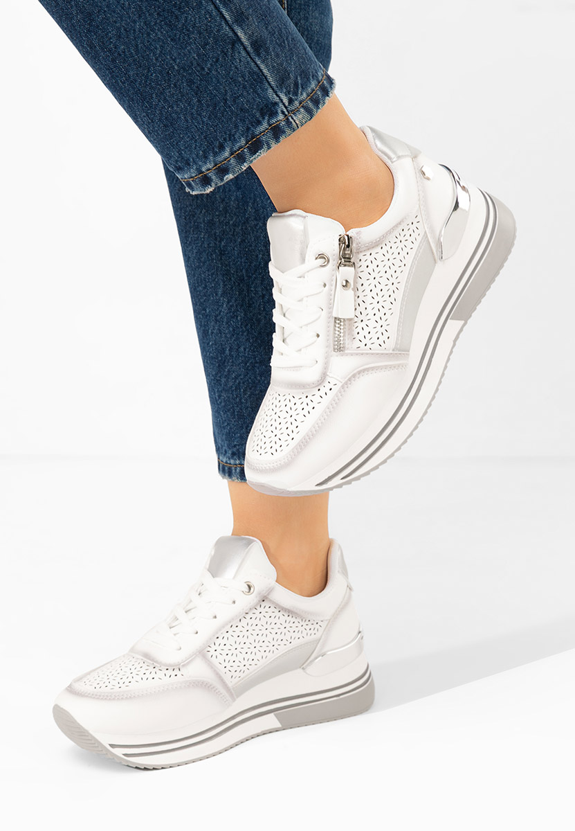 Sneakers con plateau Reita bianchi