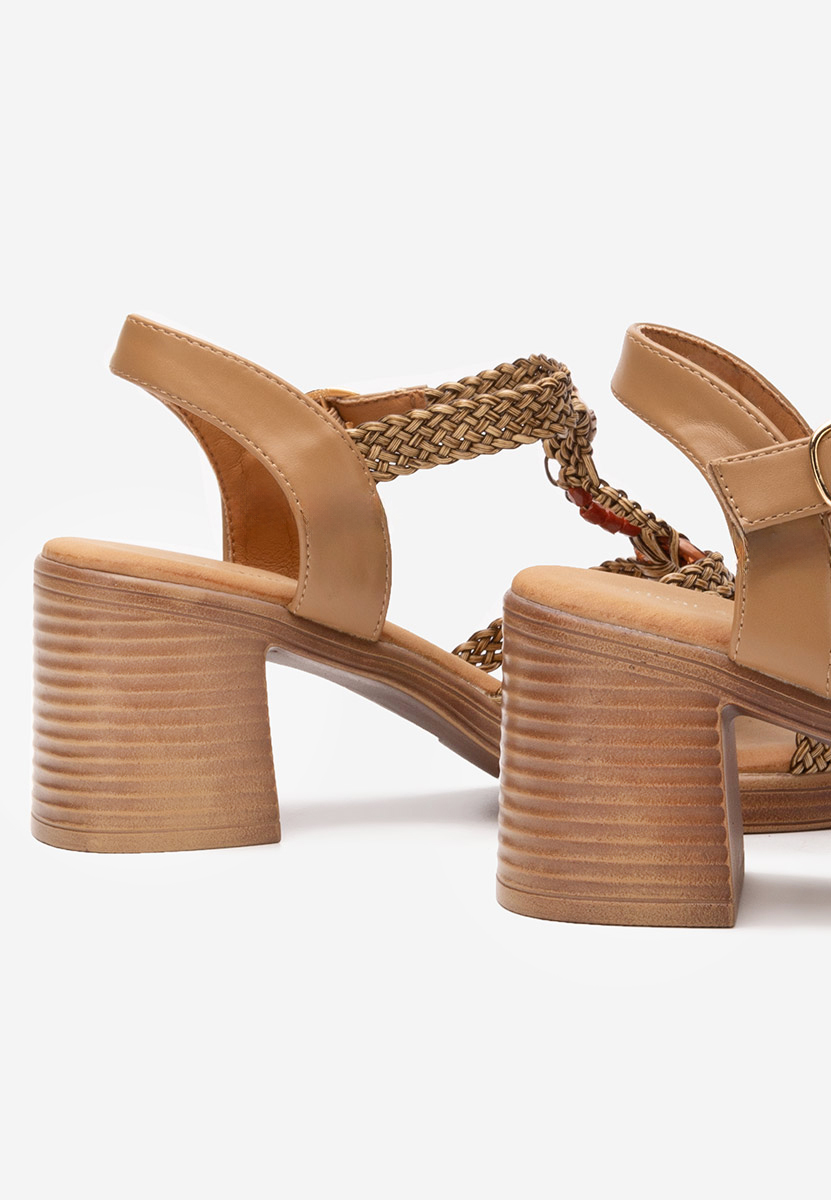 Sandali con tacco largo Phylicia cachi