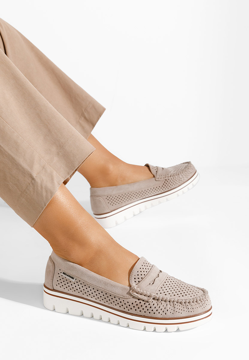 Mocassini da donna Manise V2 beige
