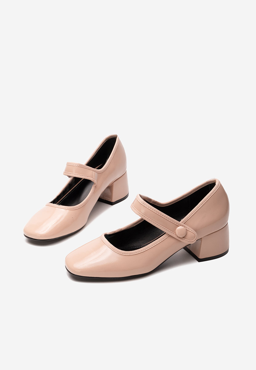 Décolleté tacco largo Annaliese beige