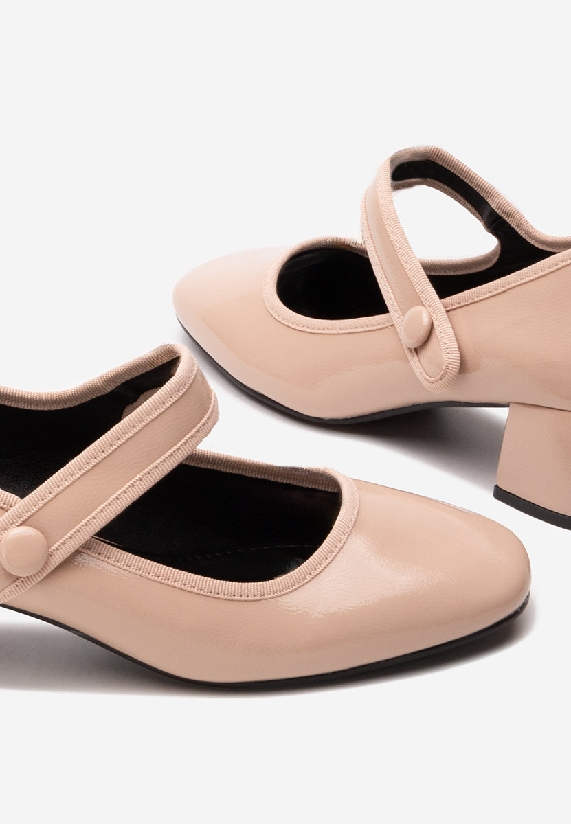 Décolleté tacco largo Annaliese beige