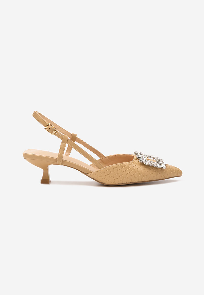 Décolleté tacco basso Margarete beige