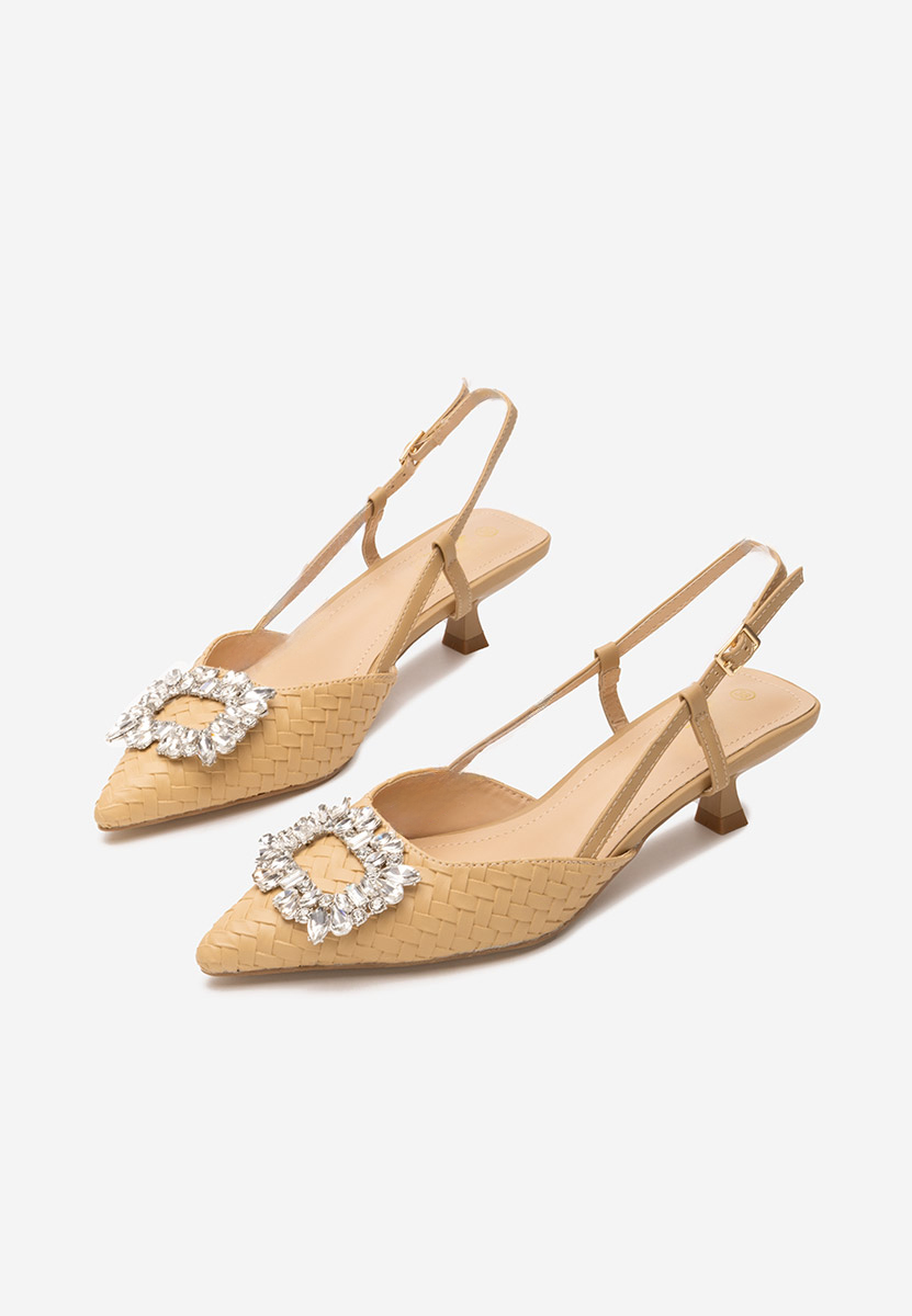 Décolleté tacco basso Margarete beige