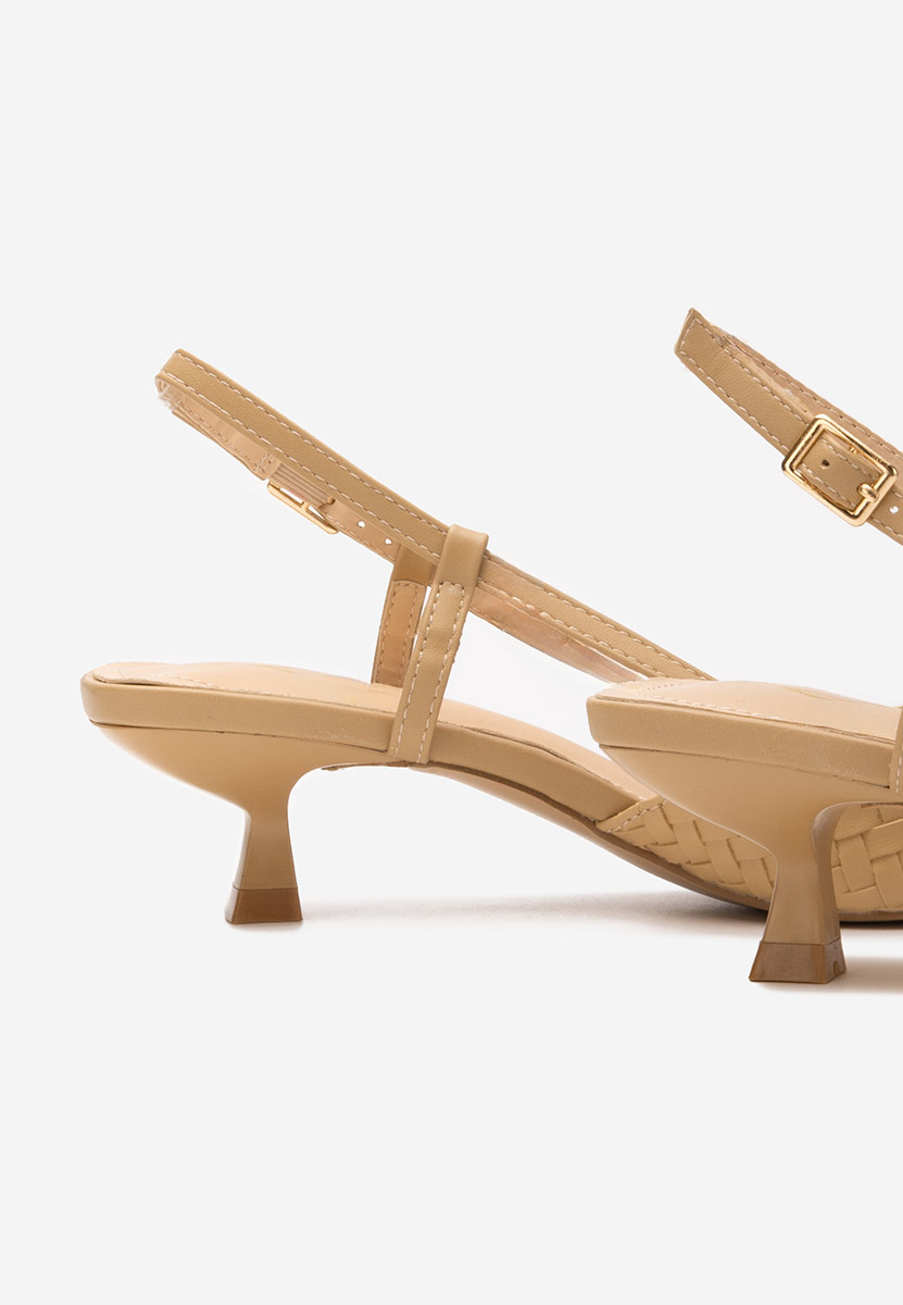 Décolleté tacco basso Margarete beige