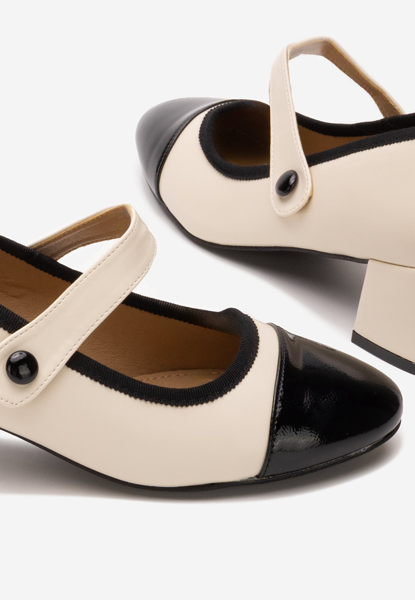 Décolleté tacco largo Vanila beige