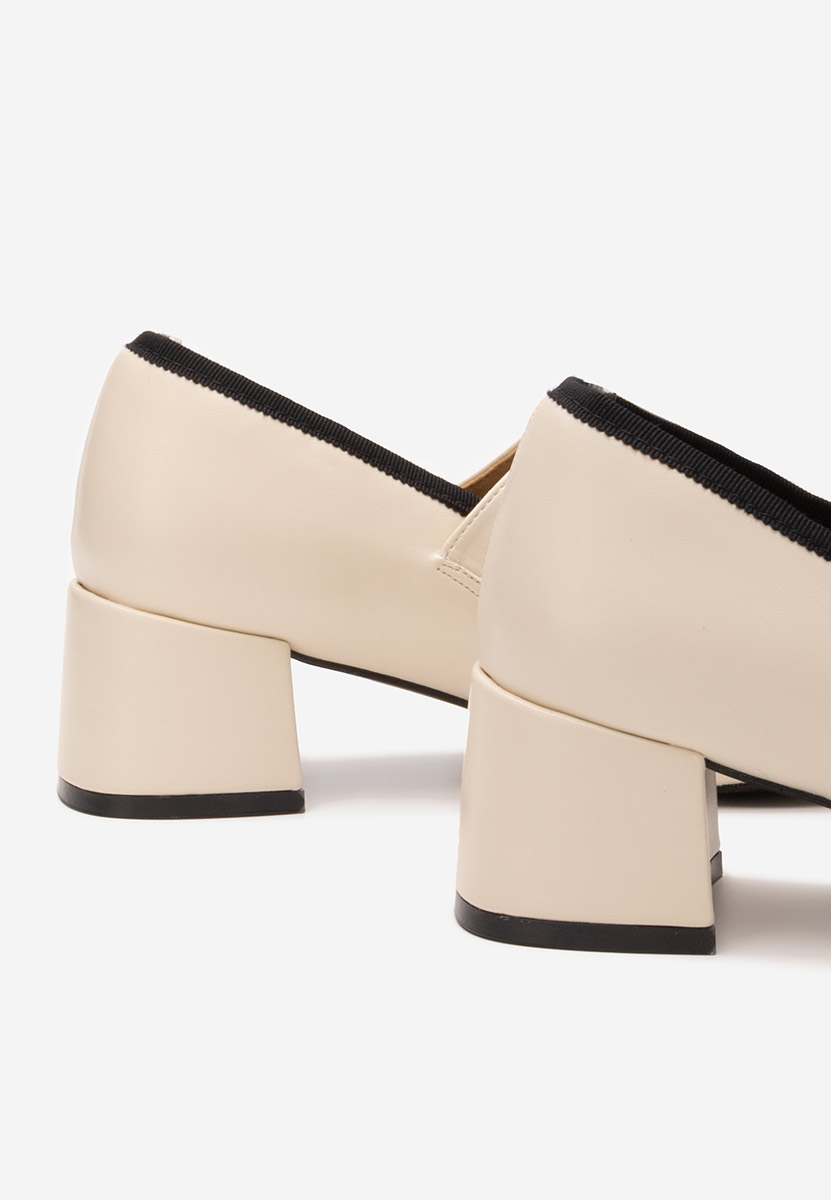 Décolleté tacco largo Vanila beige