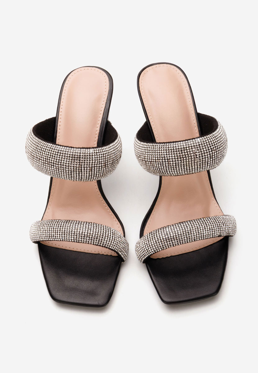 Ciabatte eleganti Krystal nero