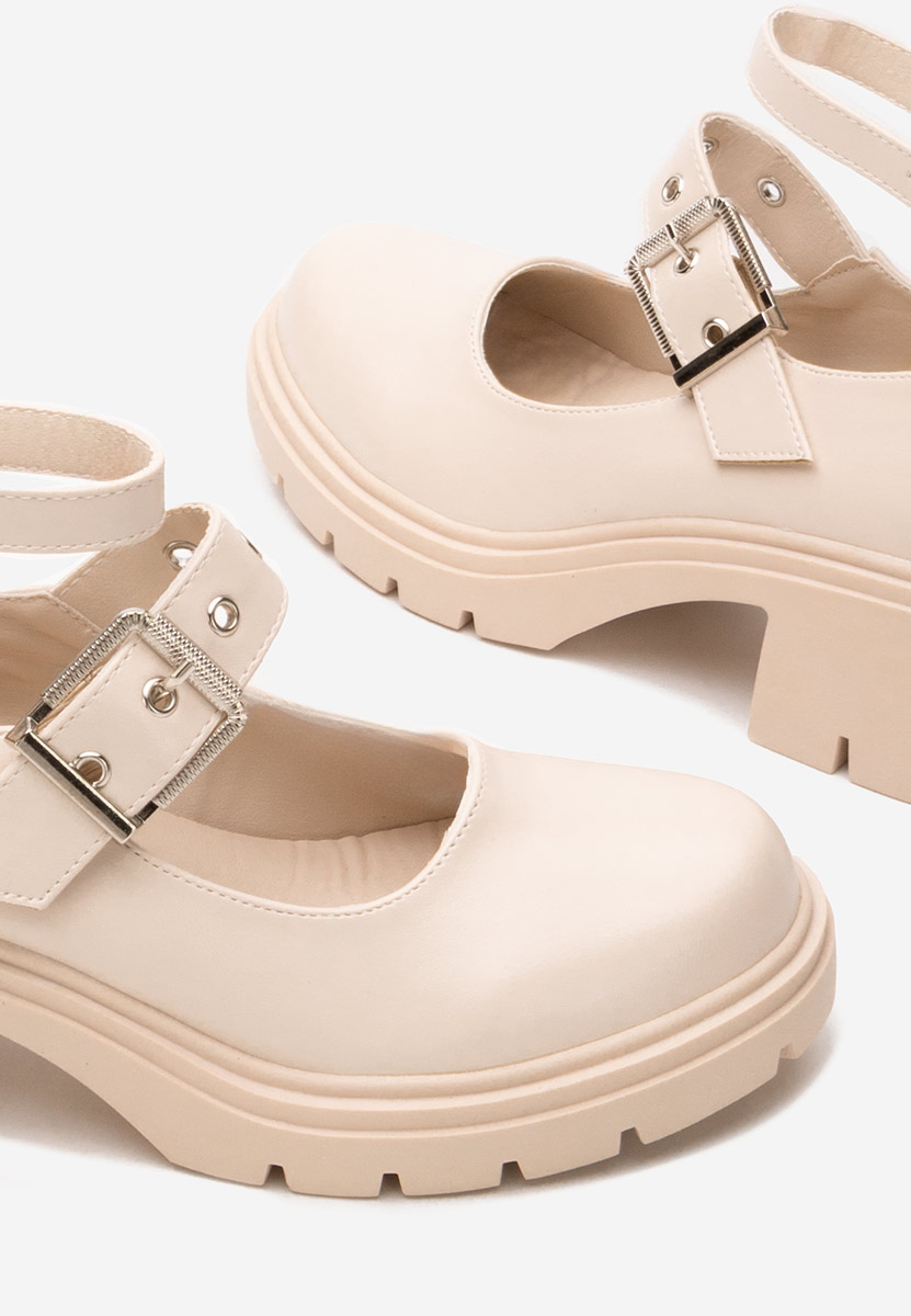 Décolleté tacco largo Khalilah bej