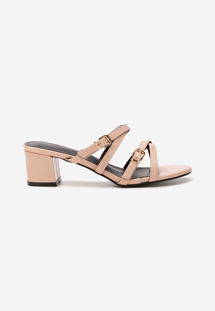 Ciabatte con tacco Alaylma beige