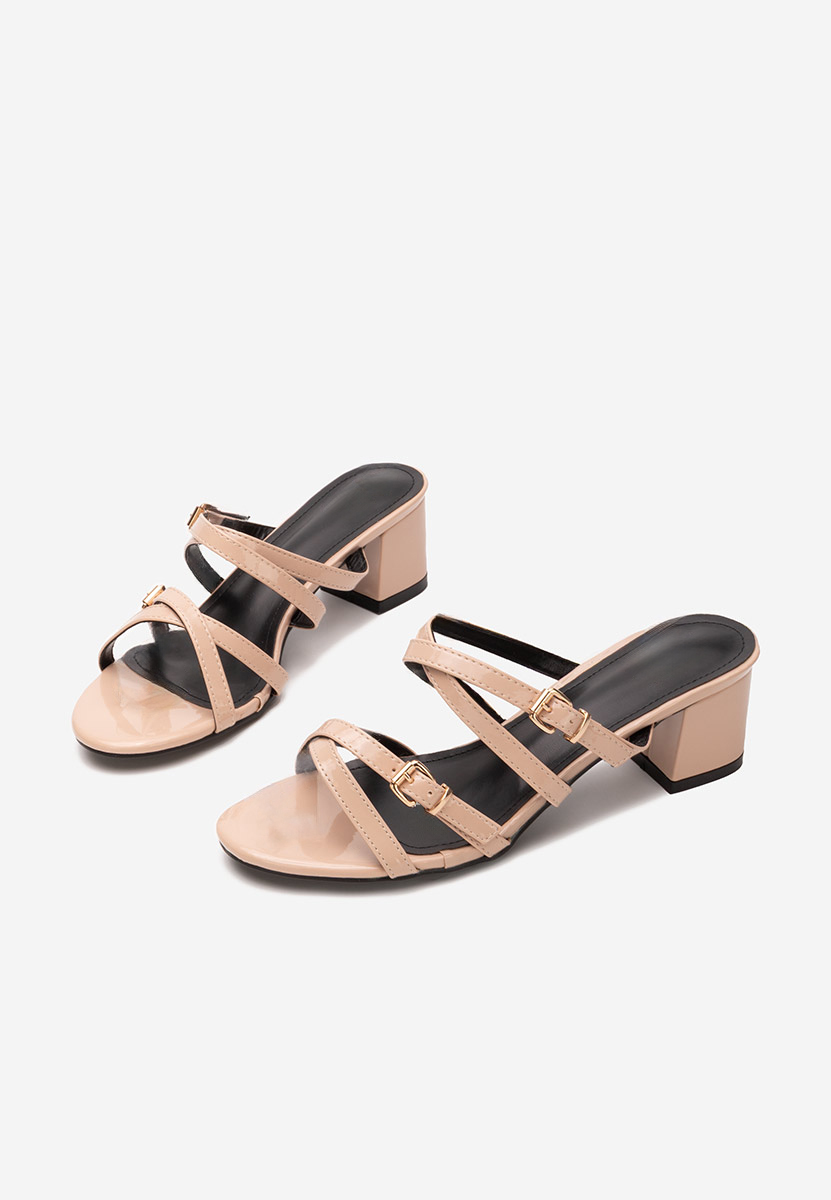 Ciabatte con tacco Alaylma beige