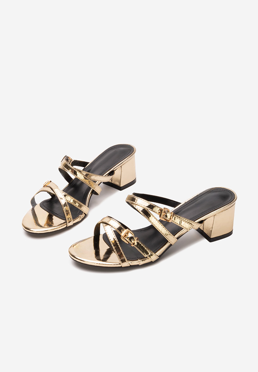 Ciabatte con tacco Alaylma oro