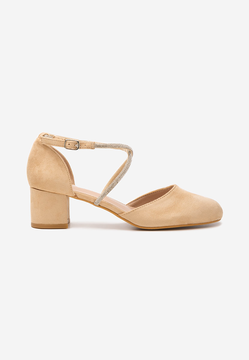 Décolleté tacco largo Wava beige