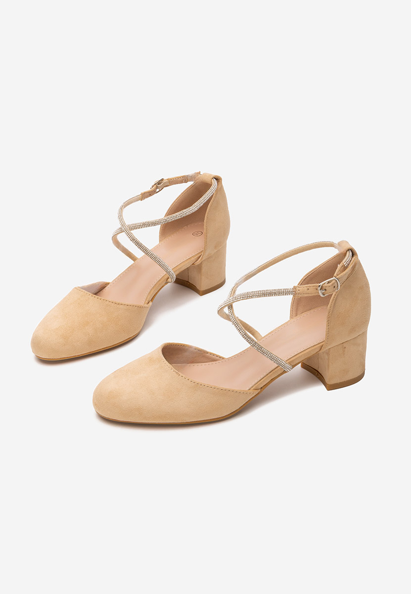 Décolleté tacco largo Wava beige