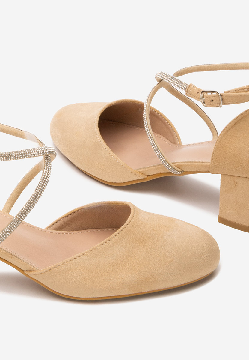 Décolleté tacco largo Wava beige